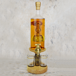 Barley Tap and Two Glasses Whisky Decanter - 350ml (Stylish Whisky) 40%