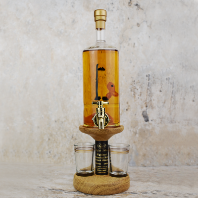 Fisherman Figure Tap and 2 Glasses Whisky Decanter - 350ml (Stylish Whisky) - 40%