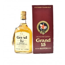 Highland Queen Grand 15 Year Old 1970s Whisky in Presentation Box - 70 Proof 26 2/3 FL. OZ