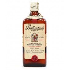 Ballantines Finest 1970s 4/5 Quart Scotch Whisky - 86 Proof 4/5 Quart