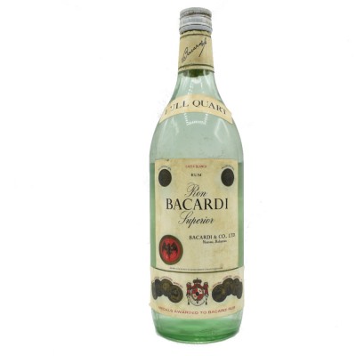 Bacardi Superior Carta Blanca Bottled 1960s - Full Quart