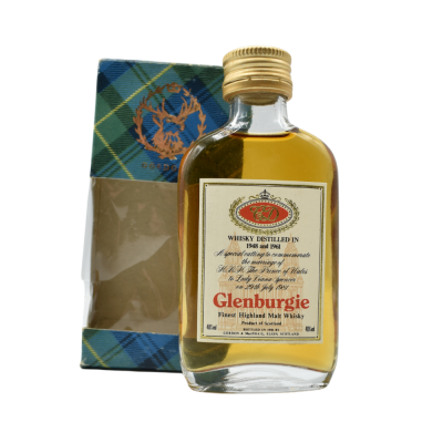 Glenburgie Gordon & Macphail 1948 & 1961 Prince of Wales & Lady Diana Marriage Commemorative Miniature - 40% 5cl