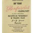 Glenfarclas Glenlivet 8 Year Old 100 Proof Bottled 1970s Miniature - 40% 5cl