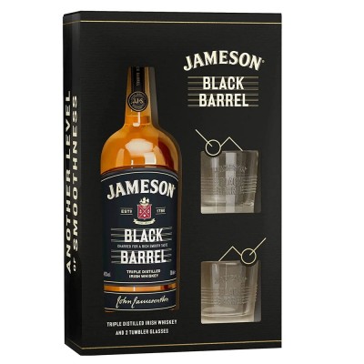Jameson Black Barrel 70cl Bottle & Glass Pack