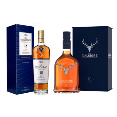 SPECIAL OFFER BUNDLE DEAL - Macallan 18 Year Old 2023 Double Cask & Dalmore 18 Year Old 2022 Release