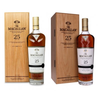 SPECIAL OFFER BUNDLE DEAL - Macallan 25 Year Old Sherry Oak 2021 & Macallan 25 Year Old 2023 Sherry Oak Whisky