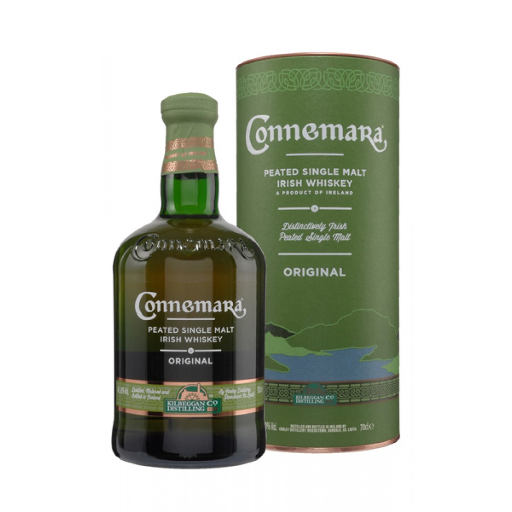 Connemara ORIGINAL Peated Single Malt Irish Whiskey 40% Vol. 0,7l in  Giftbox @Malva