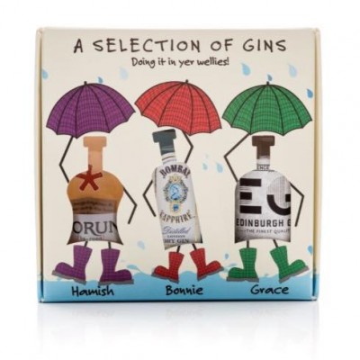 Doin It In Your Wellies Gin Gift Set - 3 x 5cl