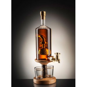 Barley Tap and Two Glasses Whisky Decanter - 350ml (Stylish Whisky) 40%