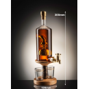 Barley Tap and Two Glasses Whisky Decanter - 350ml (Stylish Whisky) 40%