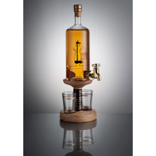 Fisherman Figure Tap and 2 Glasses Whisky Decanter - 350ml (Stylish Whisky) - 40%