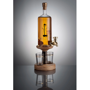 Fisherman Figure Tap and 2 Glasses Whisky Decanter - 350ml (Stylish Whisky) - 40%