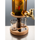 Golf Ball on Tee with Tap and 2 Glasses Whisky Decanter - 350ml (Stylish Whisky) - 40%