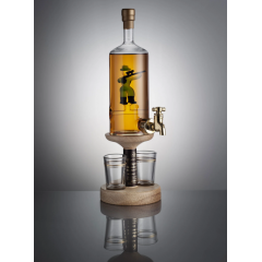 Hunter Figure Tap & 2 Glasses Whisky Decanter - 350ml (Stylish Whisky) 40%