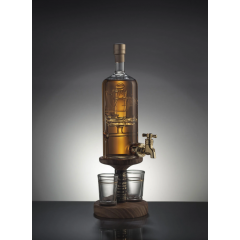 Ship In A Bottle Whisky Decanter With Tap & 2 Whisky Glasses (Stylish Whisky) - 40% 350ml