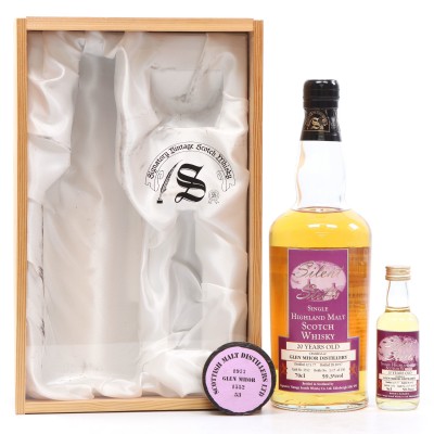 Glen Mhor 20 Year Old 1977 Signatory Vintage & 5cl Silent Stills Miniature - 59.3% 70cl & 5cl