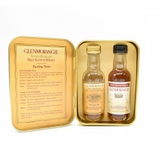 Glenmorangie 10 Year Old & Port Wood 2x5cl Miniatures with Tin - Low Fill