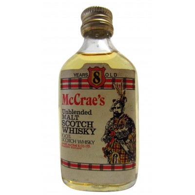 McCraes 8 Year Old Unblended Malt Miniature - 5cl 40%