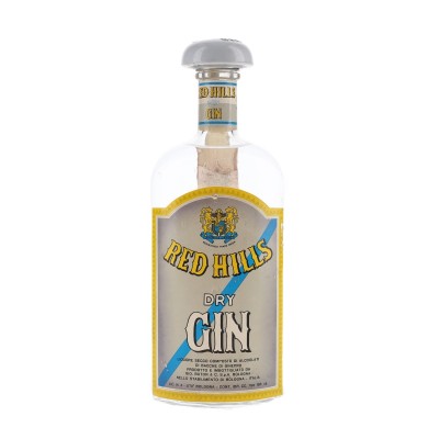Red Hills Dry London Gin Bottled 1960s Buton Gin - 45% 75cl